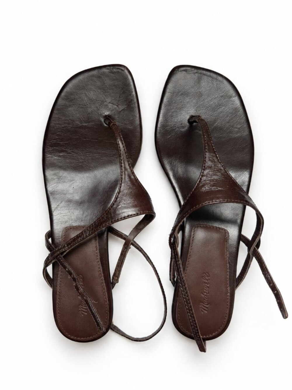Madewell Chiara sling back kitten heel, size 10, espresso brown
